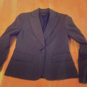 Nine West gray pinstripe pantsuit